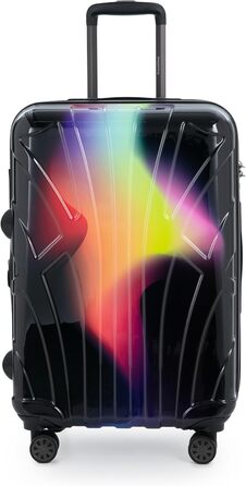 Чохол-валіза Suitline з жорстким корпусом, XL, 96-110 літрів, ABS матовий (Neon Red Yellow, SET)