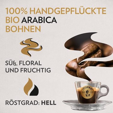 Кава в зернах Lavazza Tierra For Planet, 100% органічна арабіка, легкого обсмаження для еспресомашини, м'який фруктово-квітковий смак, 1 кг