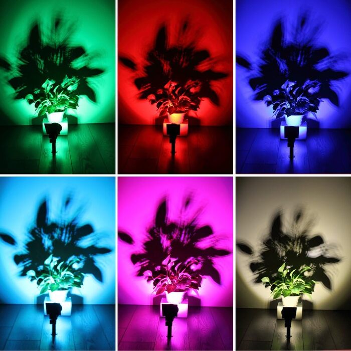 T-SUN LED Solar Spotlights, 2 Pack 4 LED Solar Garden Lights, Bright Garden Light, 2 Lighting Modes, Safety Lighting, Large Outdoor Light for Lawn, Paths, Terrace (Cool White 6000K) (7led-rgb, 2 Pack)