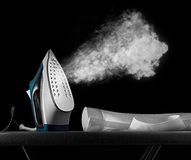 Праска Rowenta Effective з парою, 2200 Вт, 110 гр/хв, нержавіюча сталь, блакитна