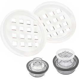Ice Blockers for Yeti Rambler bottles, prevent cubed or crushed ice from entering your drink, fits 18, 26, 1020 ml bottles, 2 pack