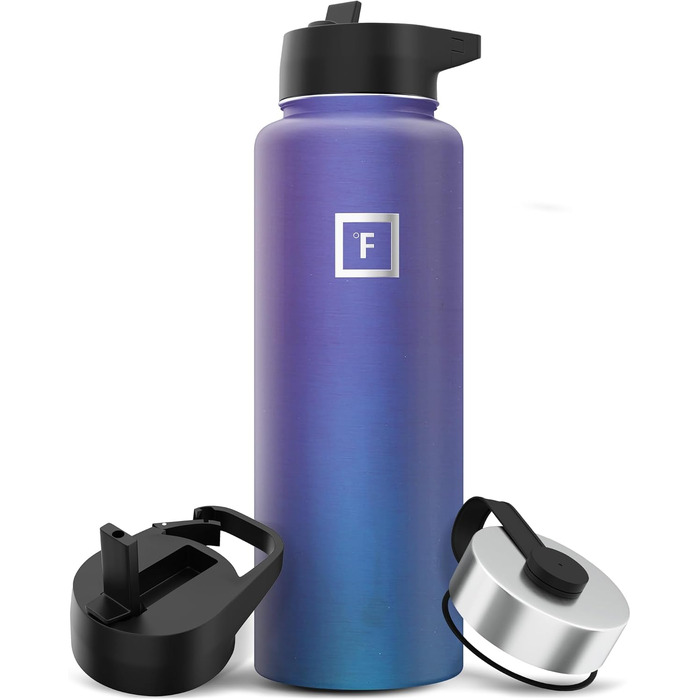 Термопляшка зі сталі нержавіючої Aurora з трубою, герметична ізольована пляшка для води та напоїв (газованих), BPA-free, для спорту, фітнесу та подорожей, 1200 мл