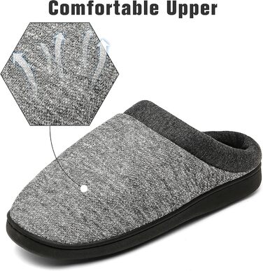 Тапочки жіночі Mishansha Herren зимові, халатні, з меморі-піною, антиковзкі, розмір 36-49 (світло-сірий, 37 EU)