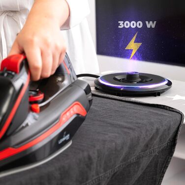 Пароочищувач Lehmann LGOIR-2632 бездротовий з базою | Регулювання температури та подачі пари | Вертикальне прасування, захист від протікання, антиналіт, самоочищення | з резервуаром для води