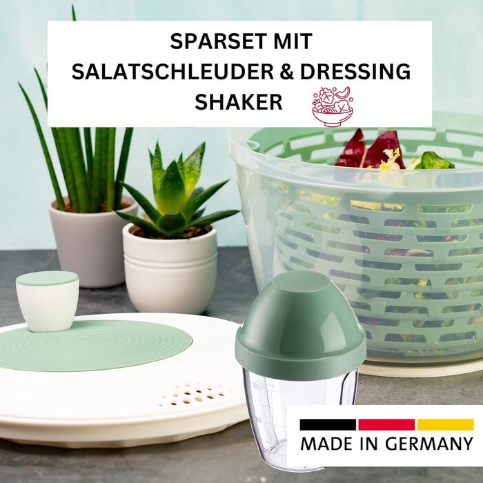 Салатниця Westmark об'ємом 4.4 л, пластик BPA-free, прозора/біла/зелена, 2430224A