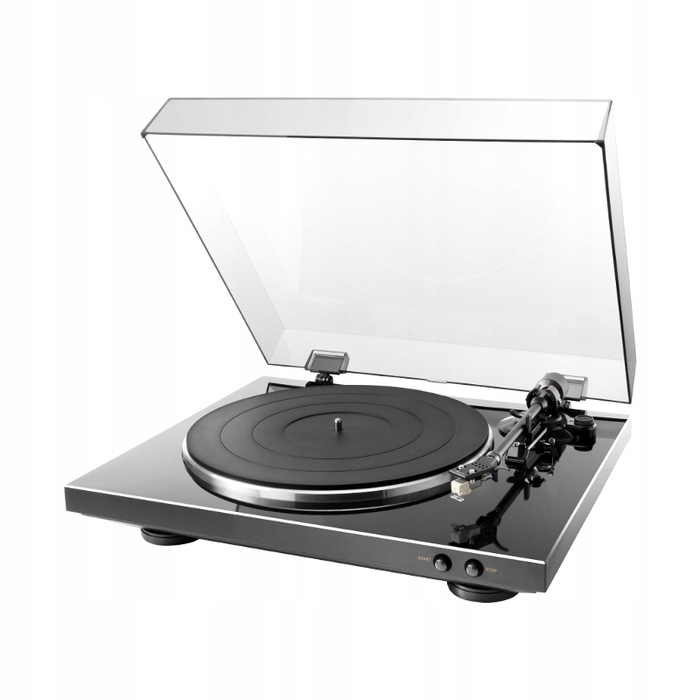 Автоматичний аналоговий вініловий програвач Denon DP-300F, 33 1/3 та 45 об/хв, чорний