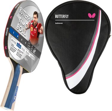 Набір для настільного тенісу Butterfly® Timo Boll Silver з чохлом DC1 | Ракетка для настільного тенісу, серія Timo Boll Silver, ITTF, Addoy, анатомічна форма