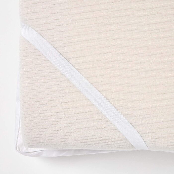HOMESCAPES Mattress Topper 180 x 200 cm with 100% Goose Down Filling, Natural Mattress Pad with 100% Cotton Cover, Washable Mattress Protector White