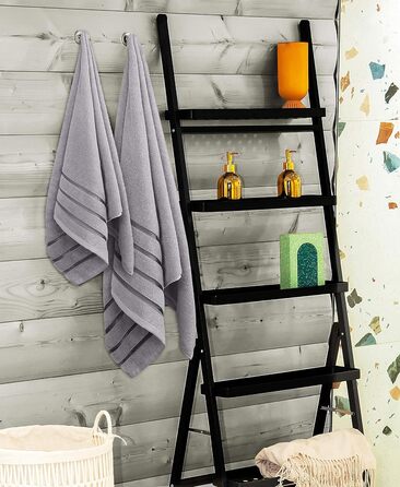 Набір рушників Utopia Towels 8 шт. з петлею для підвішування, 97% бавовна, швидковисихаючі: 2 великі, 2 середні, 4 маленькі (Кюл-Сірий)