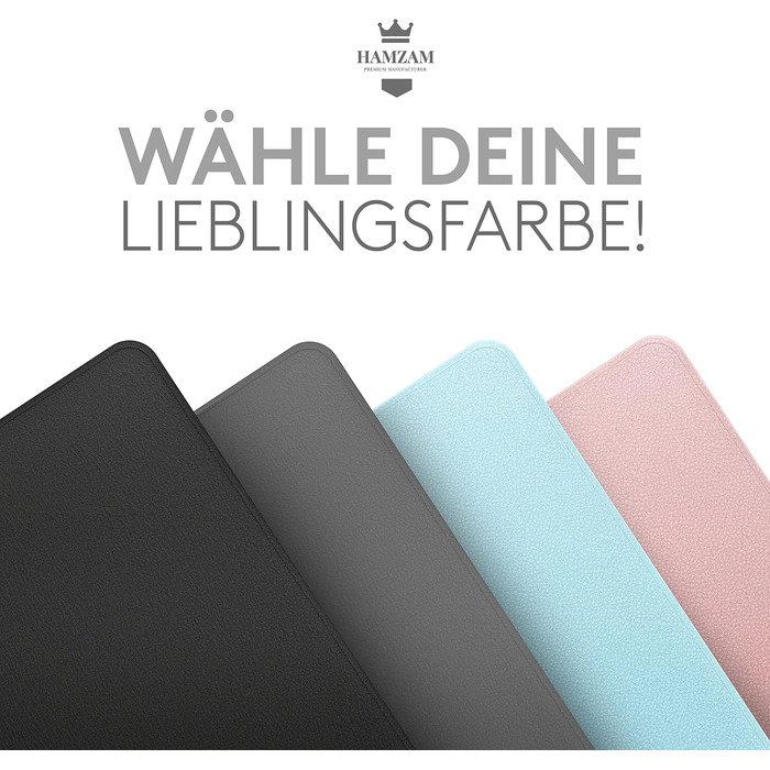 Підкладка під клавіатуру та мишу HAMZAM PU Leder 90x40 см - преміум якість, сірий колір
