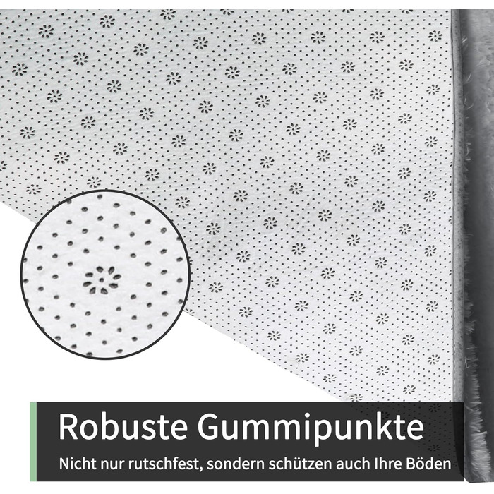 Теппих Treeboy Hochflor сірого кольору для вітальні та спальні, 80x160 см, миючий, антиковзаючий, великий, плюшевий, сучасний, для дитячої кімнати (сріблясто-сірий)