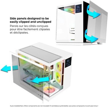 Spirit of Gamer Viper CRX: Корпус для ігрового ПК з 6 RGB вентиляторами, LCD дисплеєм та підтримкою водяного охолодження