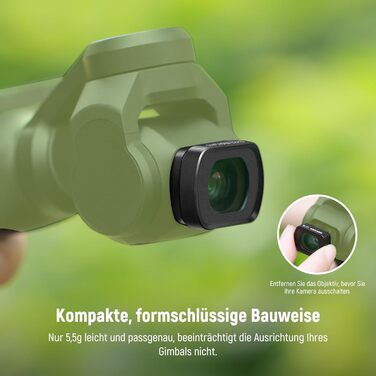 NEEWER Набір фільтрів ND для DJI Osmo Pocket 3: ND2-32, CPL, 0.72x, 112° Ширококутний об'єктив, 2 захисні плівки