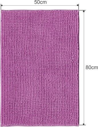 Килимок для ванної кімнати Decomira | Антиковзкий | Набір | Килимок для ванни, перед ванною, біля туалету | Матеріал: велюр | 40x60 см (Лфіловий), 50x80 см (2 шт.)