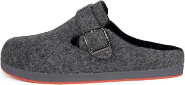 Фетрові тапочки Sisttke для жінок та чоловіків, унісекс, зимові, закриті, з змінним устілком, сірі, 41 EU, 2440