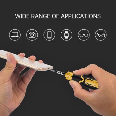 JAKEMY Mini Електродриль E21-B: Набір для дрібної механіки з регулюванням крутного моменту, LED-підсвічуванням та USB-C зарядкою