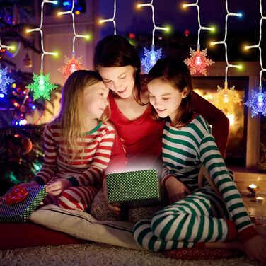 Льоново-світловий гірлянда AUAUY на Різдво: 6м, 40 LED, 2 режими, вологостійка, для дому та саду