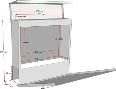 Поштовий ящик Metzler Thobe з нержавіючої сталі, з відділенням для преси та іменним табличкою