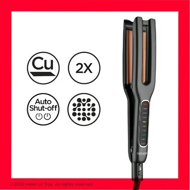 Revlon SmoothStay 25mm Coconut Oil Infused Straightener with Travel Pouch - Adjustable Temperature up to 235°C