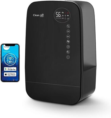 Зволожувач повітря з іонізатором та ароматерапією Clean Air Optima CA-607B Smart (Чорний) - продуктивність 480 мл/год, об'єм резервуару 5,5 л, для приміщень до 65 м²
