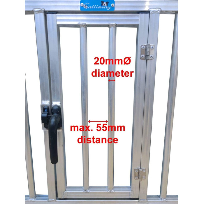 Callieway® ALU DOGBOX: Алюмінієва переноска для собак, XLarge та L розміри, для дому та офісу