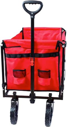 Фросал Візок для собак Бруно, червоний, складний | Транспортний візок для тварин