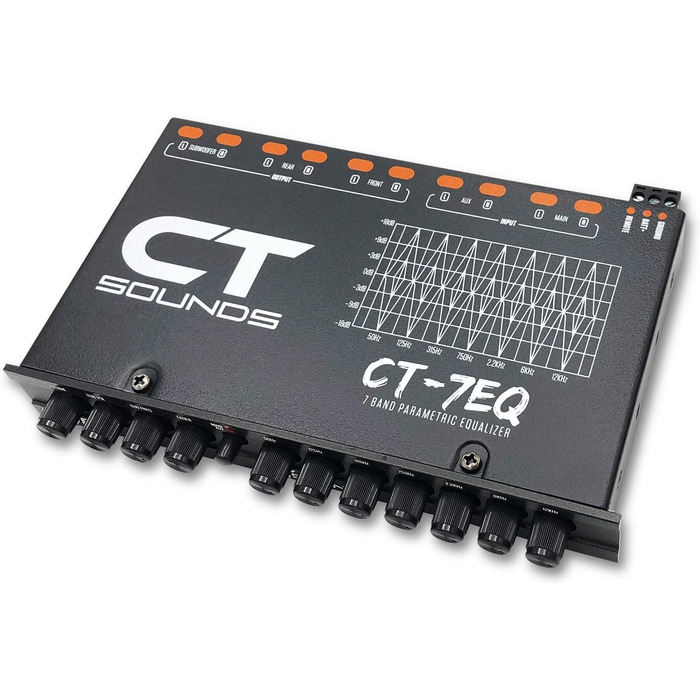 Автомобільний параметричний еквалайзер CT Sounds CT-7EQ, 7-смуговий, 1/2 DIN