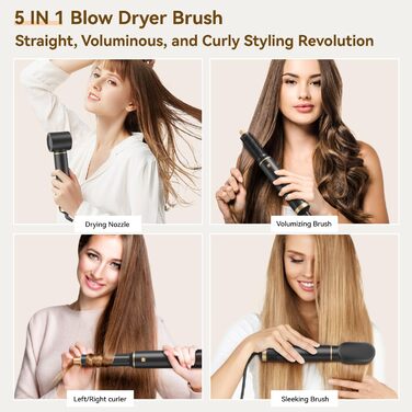 Автоматичний стайлер для волосся 5-в-1: Airstyler, локкенстаб, термощітка, фен-щітка