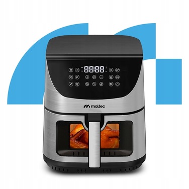 Аерофритюрниця Air Fryer з вікном, 9л, 1800Вт — Потужна безнамастильна фритюрниця