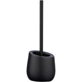 Набір для унітазу WENKO Badi чорний, кераміка, з тримачем для щітки та очисником для обідка, 38 x 13.5 x 13.5 см