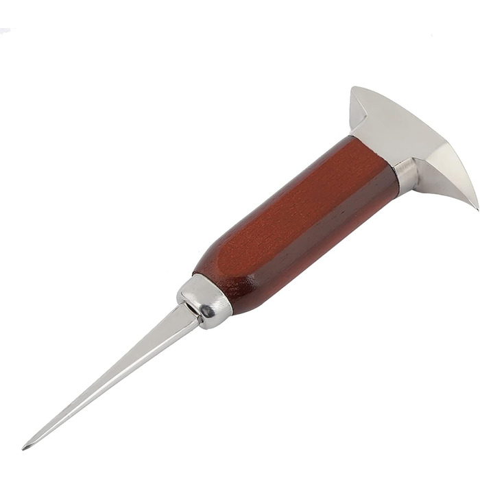 Stainless steel ice pick with wooden handle, breaker, chisel, removal of crushed carving tool in Japanese style for kitchens, bars, bartenders, picnics, camping and restaurants