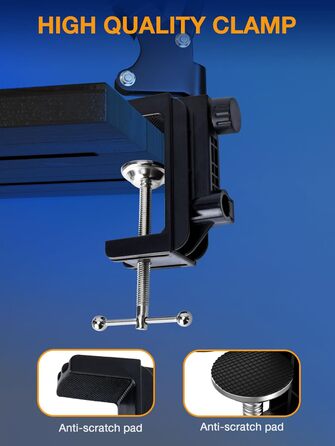 SUNMON Тримач для мікрофону HyperX QuadCast та інші - універсальний кріплення для мікрофону з регулюванням, 3/8' - 5/8' адаптер, чорний