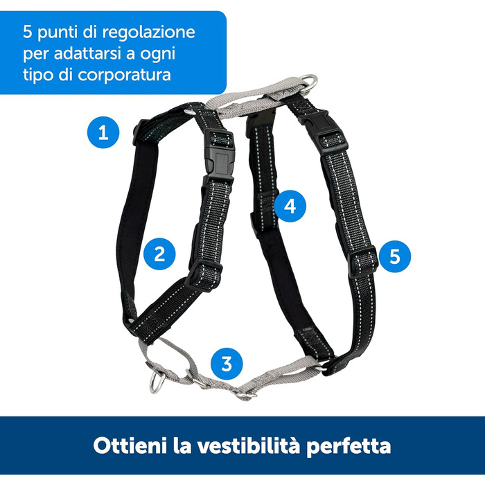 Нашийник-шлейка PetSafe 3-в-1 для собак, з анти-тягнучим кільцем та ременем для авто, розмір L, чорний