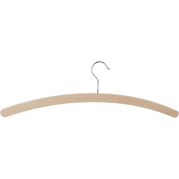 HAGSPIEL Clothes Hanger made of Beechwood, Simple Hanger Raw, 42 cm long, very space-saving, with galvanized screw hook. Made in Austria (EU) (90, Standard raw)