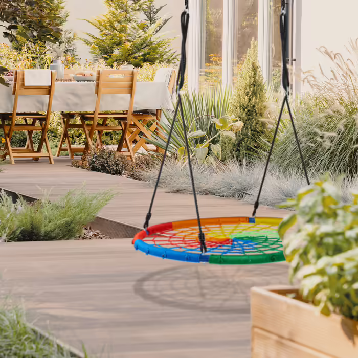 Relaxdays Colorful Bird Nest Swing 100 cm D