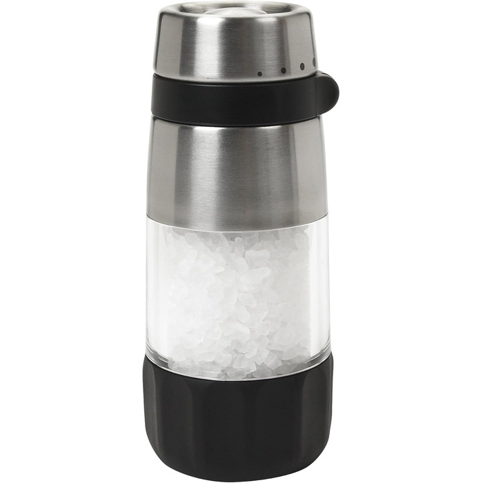 Соломолка OXO Good Grips Elegante з нержавіючої сталі, срібляста, регульований помел