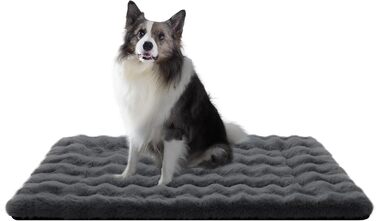 М'який килимок для собак Mora Pets: неслизький, для маленьких, середніх та великих собак, 76 x 48 см (XL: 107x71 см, темно-сірий)