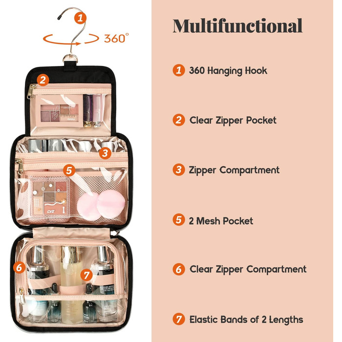 Культурний мішечок для жінок та чоловіків, дорожній аксесуар для косметики та туалетних аксесуарів, чорний