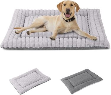 IEUUMLER Dog Bed Washable Dog Mat, Fluffy Soft and Warm Dog Blanket for Travel, Cat Cushion for Large and Small Dogs or Cats FC014 (Gray, 106 * 71cm) (XXL(121*76cm), Gray)