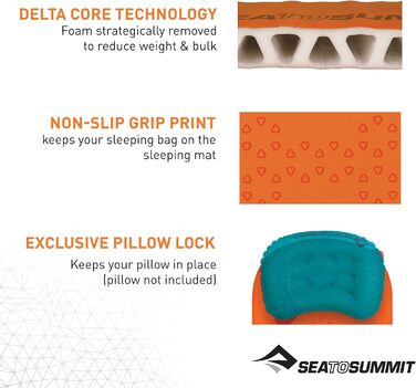 Каремат туристичний Sea to Summit Ultralight Self Inflating Delta Core-V помаранчевий, X-Small