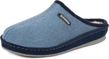 Чоловічі фетрові домашні тапочки Schawos 6030, теплі, з підкладкою з шерсті, з устілкою, міцна підошва, неслизькі, 42 EU, морські, 10w