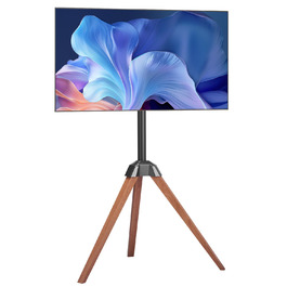 Підставка для телевізора VEVOR з регулюванням на 18° для плоских та вигнутих телевізорів (1016-1651 мм), до 45 кг, з дерев'яними ніжками