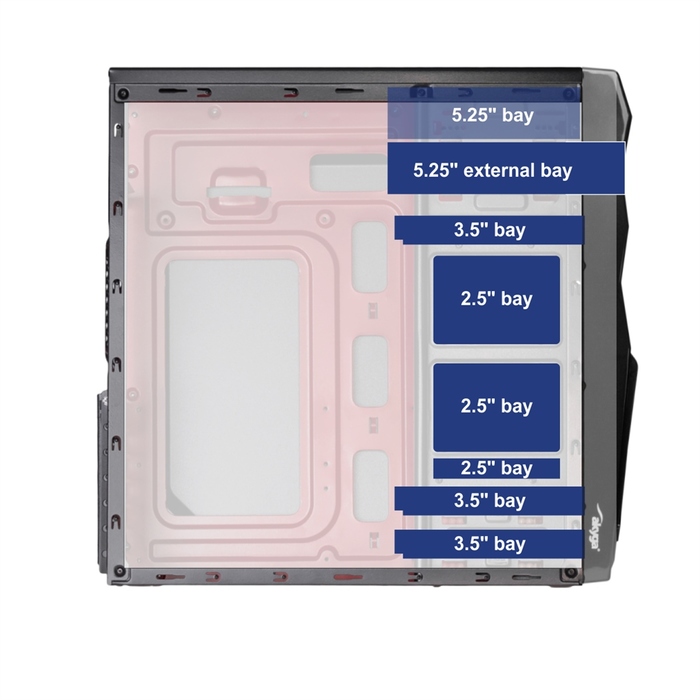 Корпус Akyga AK939BL Micro Tower, чорний