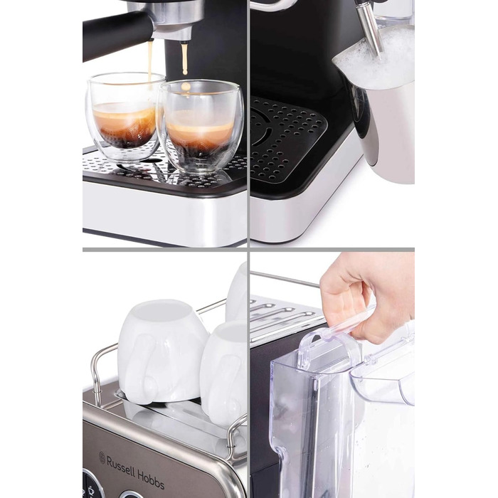 Чайник Russell Hobbs Distinctions з нержавіючої сталі 1,5л (швидка функція кип'ятіння, фільтр від накипу, зручний виливний носик, зовнішній індикатор рівня води) 26422-70 (може використовуватись як кавоварка)