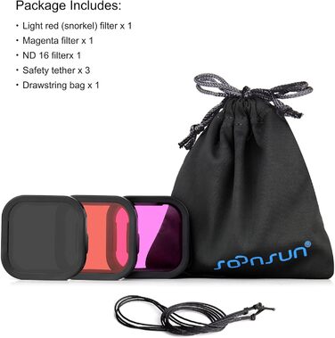 Фільтри для GoPro Hero 12 11 10 9: CPL, ND8, ND16, ND32 - комплект 4 шт.