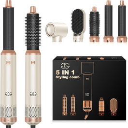 Набір для укладки волосся Golden Goods 5-в-1: фен-щітка, плойка, стайлер, 1000W