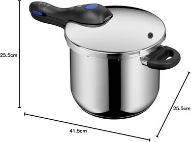Мультиварка WMF Perfect Plus One Pot 6,5л з вставкою, для індукції, з захистом від полум'я, великим сигналом, 2 рівнями приготування, знімний ручка кришки