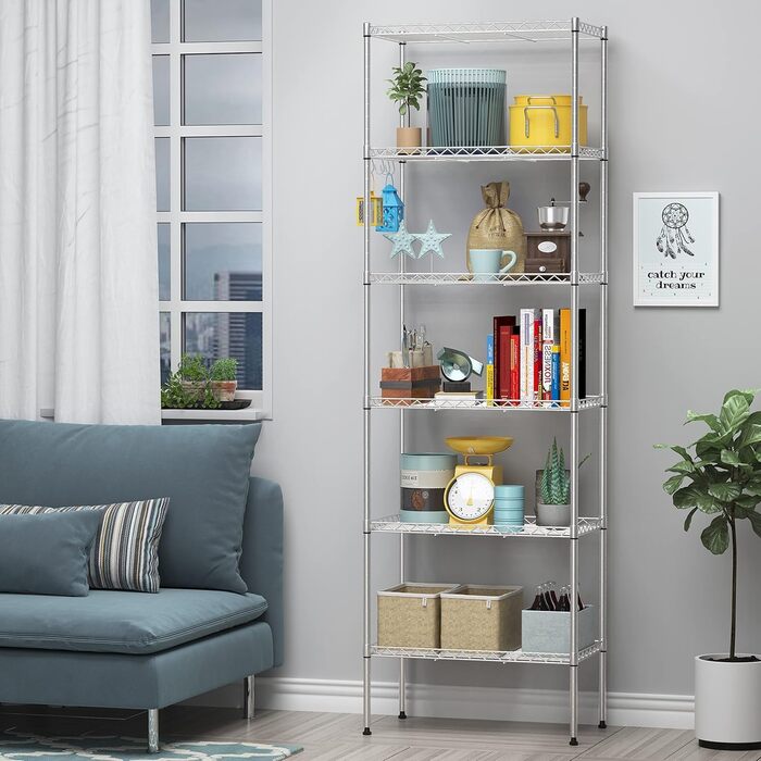 Himimi Regal - 54 x 29 x 160cm Metal Wire Shelf Unit