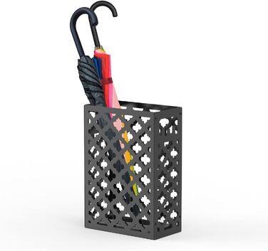 Mango Monstera Umbrella Stand - Black | Modern Plant Stand for Entryway