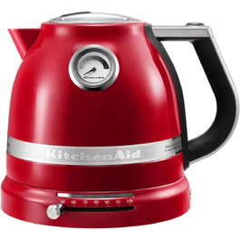 Електричний чайник KitchenAid 1,5 л з регулюванням температури 50-100°C, індикатором температури, антикальцевим фільтром, 2400 Вт, нержавіюча сталь, червоний